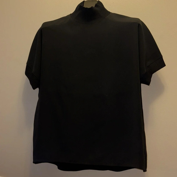 Calvin Klein high neck chiffon blouse Black Sz M - Picture 10 of 12